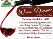 The Froggy Dog Restaurant & Pub, Five Course Wine Dinner