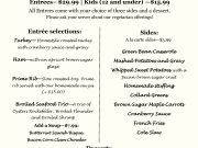 The Froggy Dog Restaurant & Pub, Thanksgiving Dinner